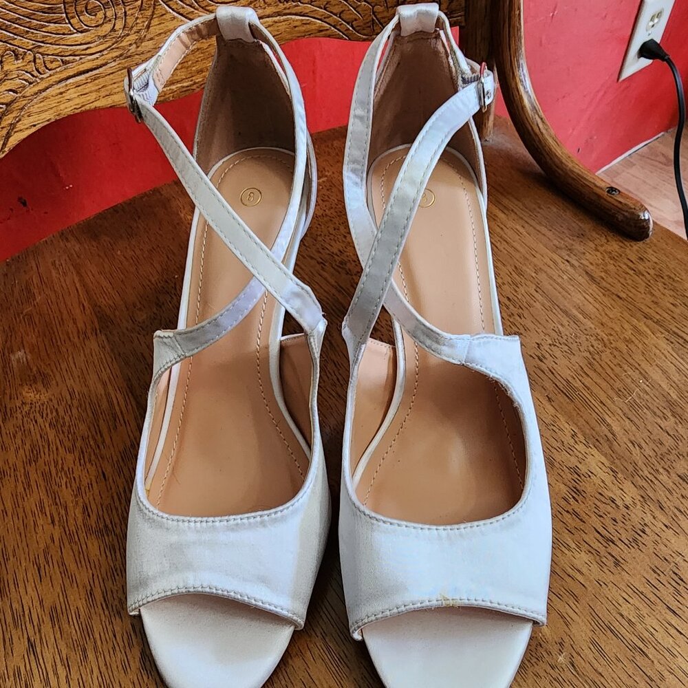Pennysue Women Peep Toe Sandals High Heel Pumps Size 8